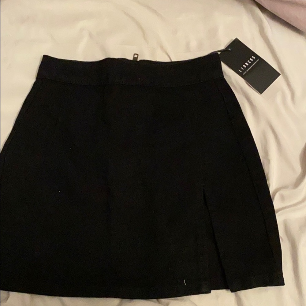 black skirt from princess polly